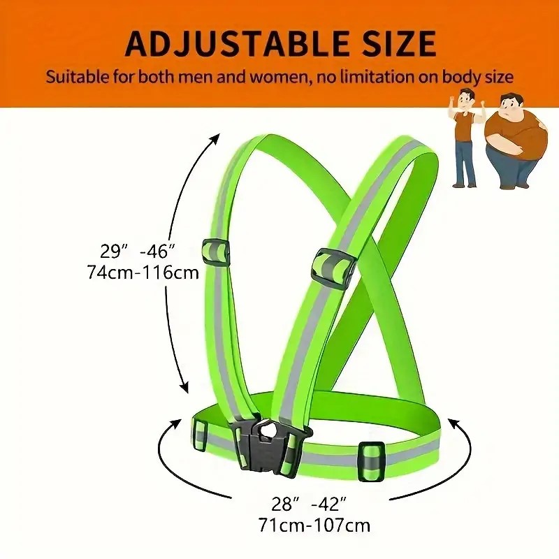 Cycling Visibility Gear - Reflective Vest Running Gear, High Visibility