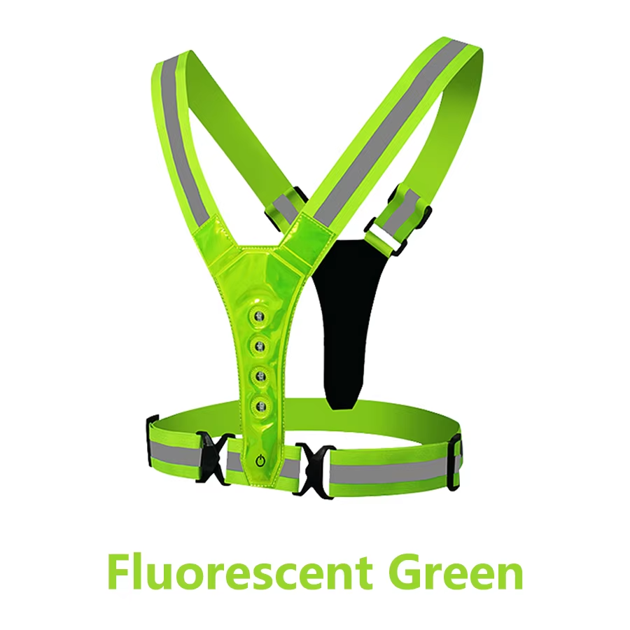 Cycling Visibility Gear - Adjustable Lightweight Safety Vest for Night