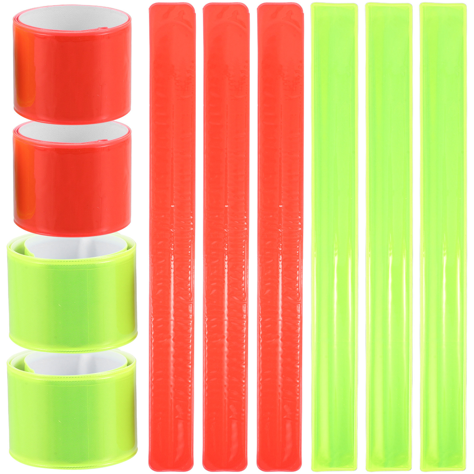 Cycling Visibility Gear - 12Pcs Reflective Slap Bands Comfortable Adjustable