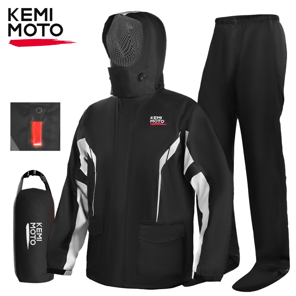 Cycling Gear Jacket - Waterproof Raincoat Set for Motorcycle Riding