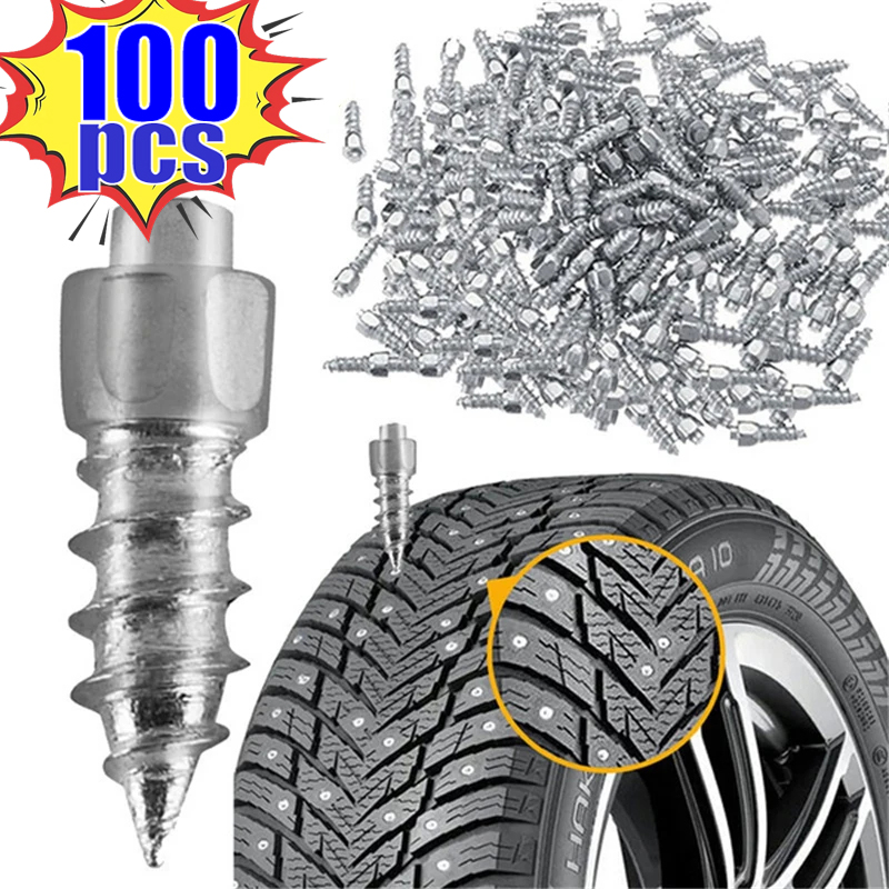 Road Bike Cleats - 10-100Pcs Car Tire Studs Anti-Slip Screws