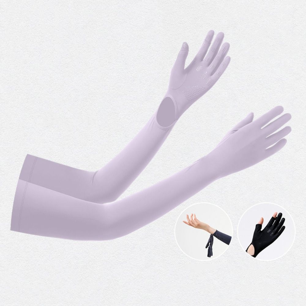 Fashion Solid Color Long Sleev - Cycling Gloves 评论和价格