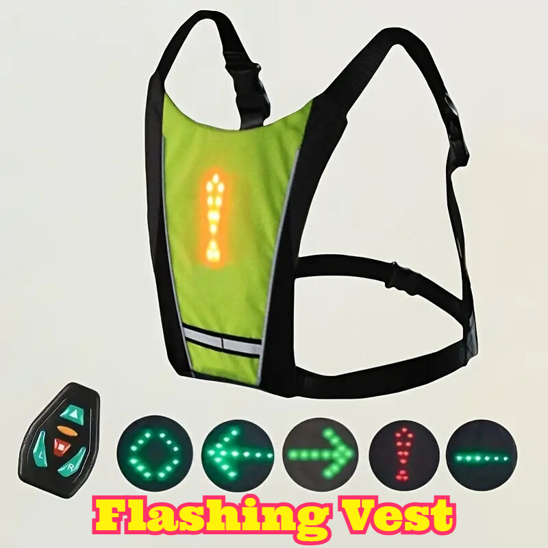LED Remote Control Safety Vest - Cycling Visibility Gear 评论和价格