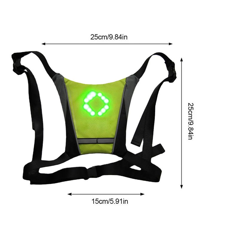 LED Remote Control Safety Vest - Cycling Visibility Gear 评论和价格