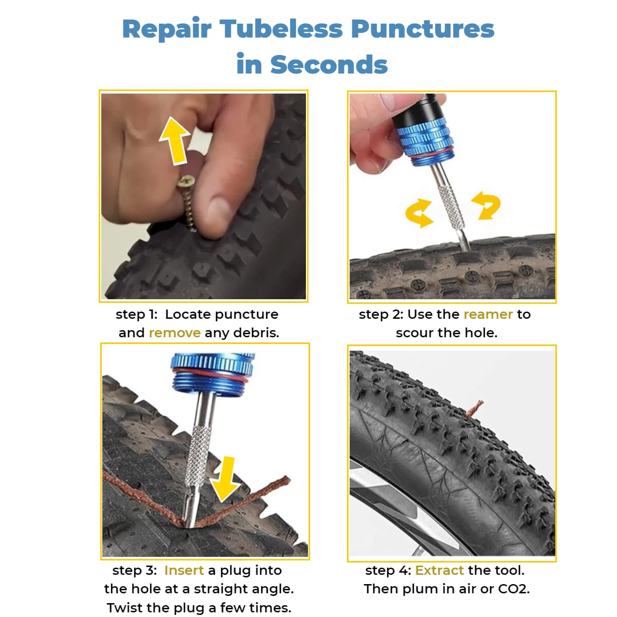 Tubeless Bike Tire Repair Kit  - Tubeless Tire Sealant 评论和价格