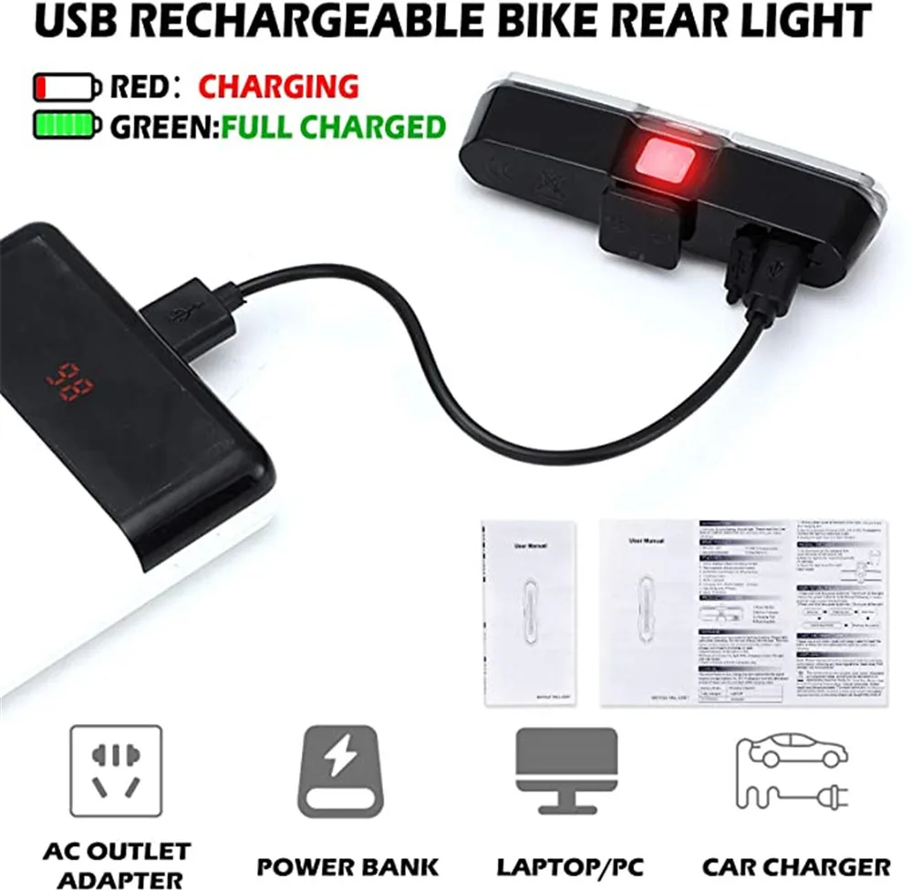 Waterproof USB Rechargeable LE - Cycling Gear Charging Station 评论和价格