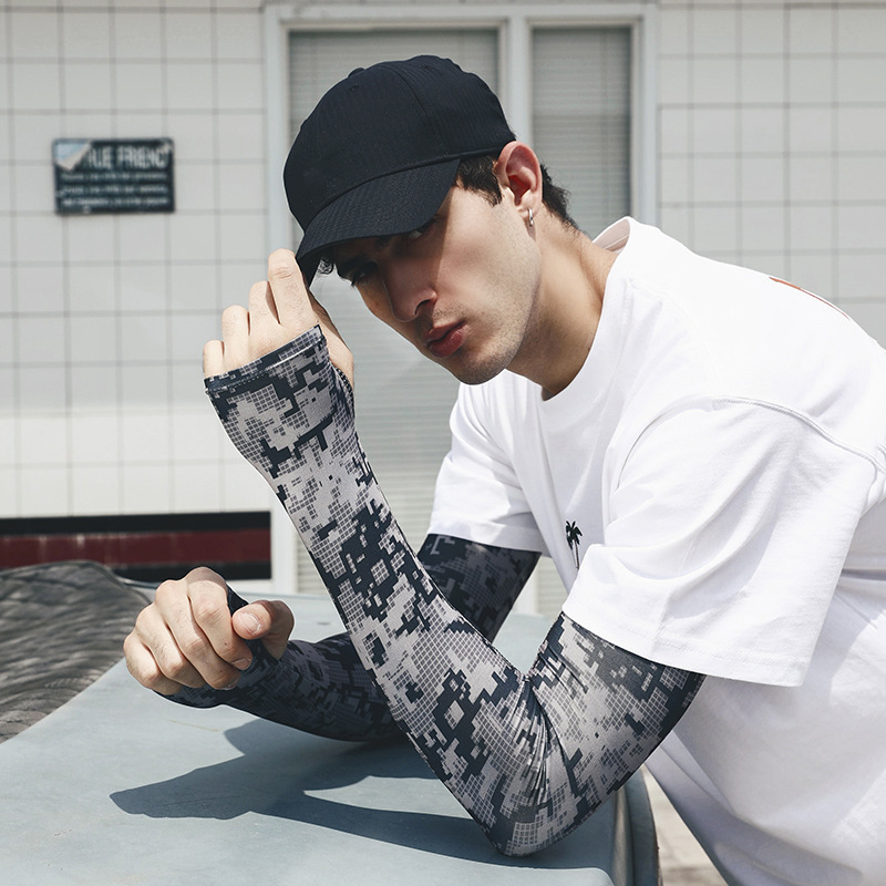 Uv Solar Arm Sleeve Men Summer - Cycling Gloves 评论和价格