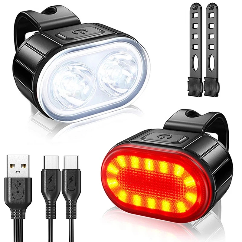 Bike Lights LED USB Rechargeab - Cycling Gear Charging Station 评论和价格