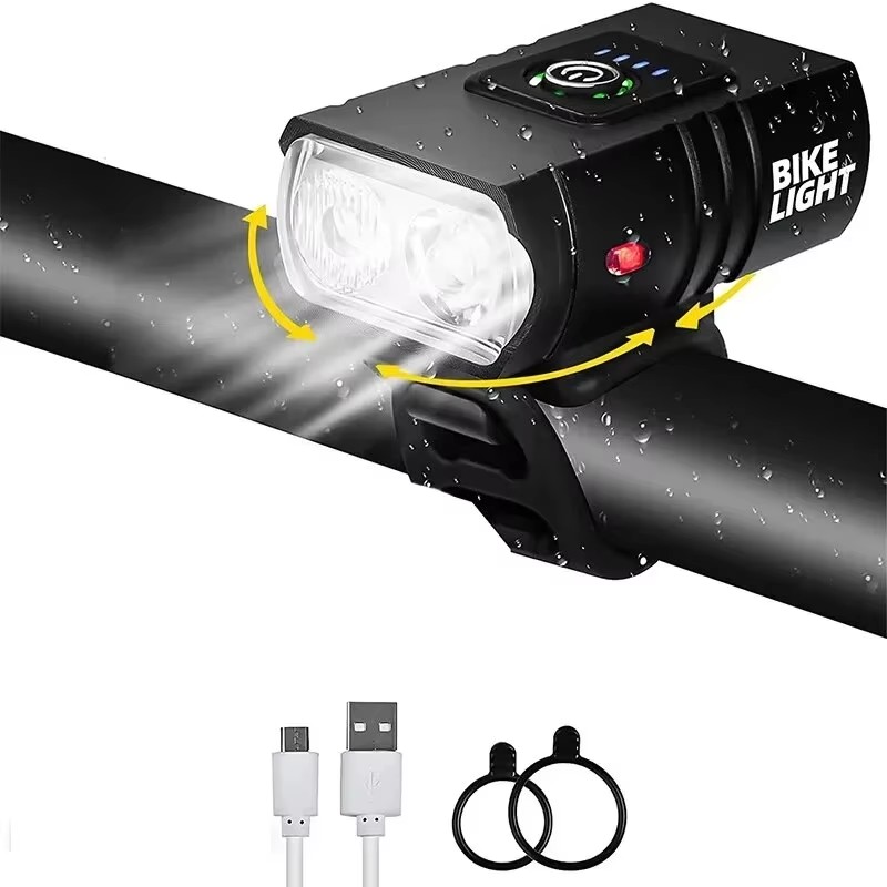 Bicycle LED Headlight T6S, USB - Cycling Gear Charging Station 评论和价格