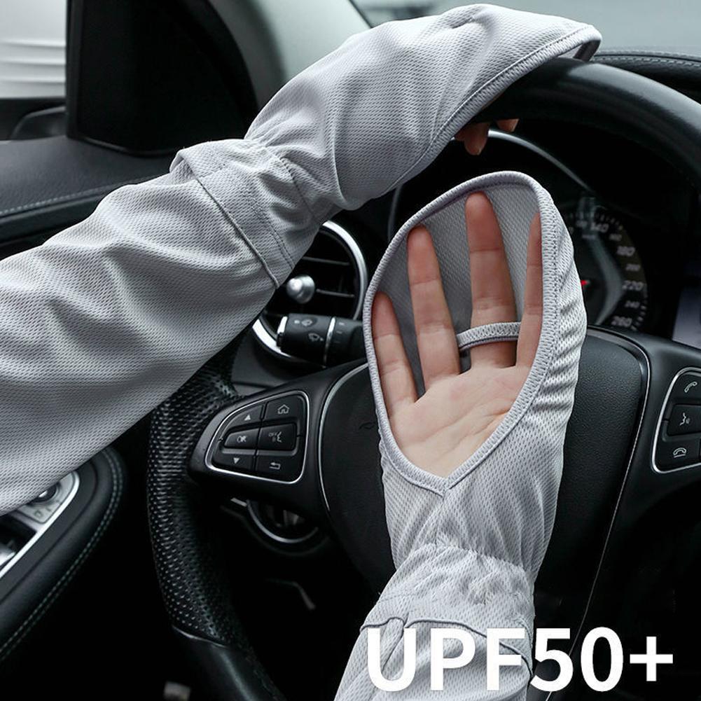 Solid Color Large Ice Silk Glo - Cycling Gloves 评论和价格