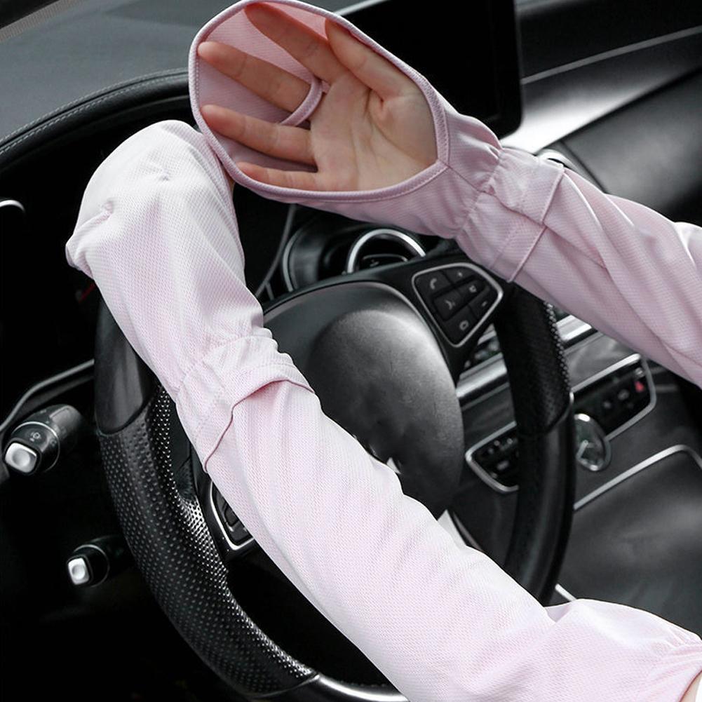 Solid Color Large Ice Silk Glo - Cycling Gloves 评论和价格