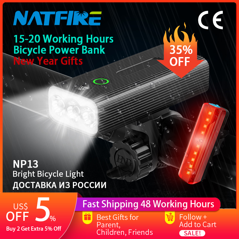 NATFIRE NP13 Bike Light USB Re - Cycling Gear Charging Station 评论和价格
