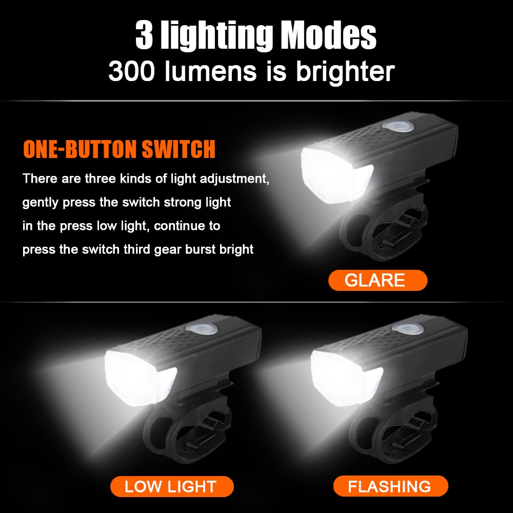 MTB Bike Front Lights USB LED  - Cycling Gear Charging Station 评论和价格