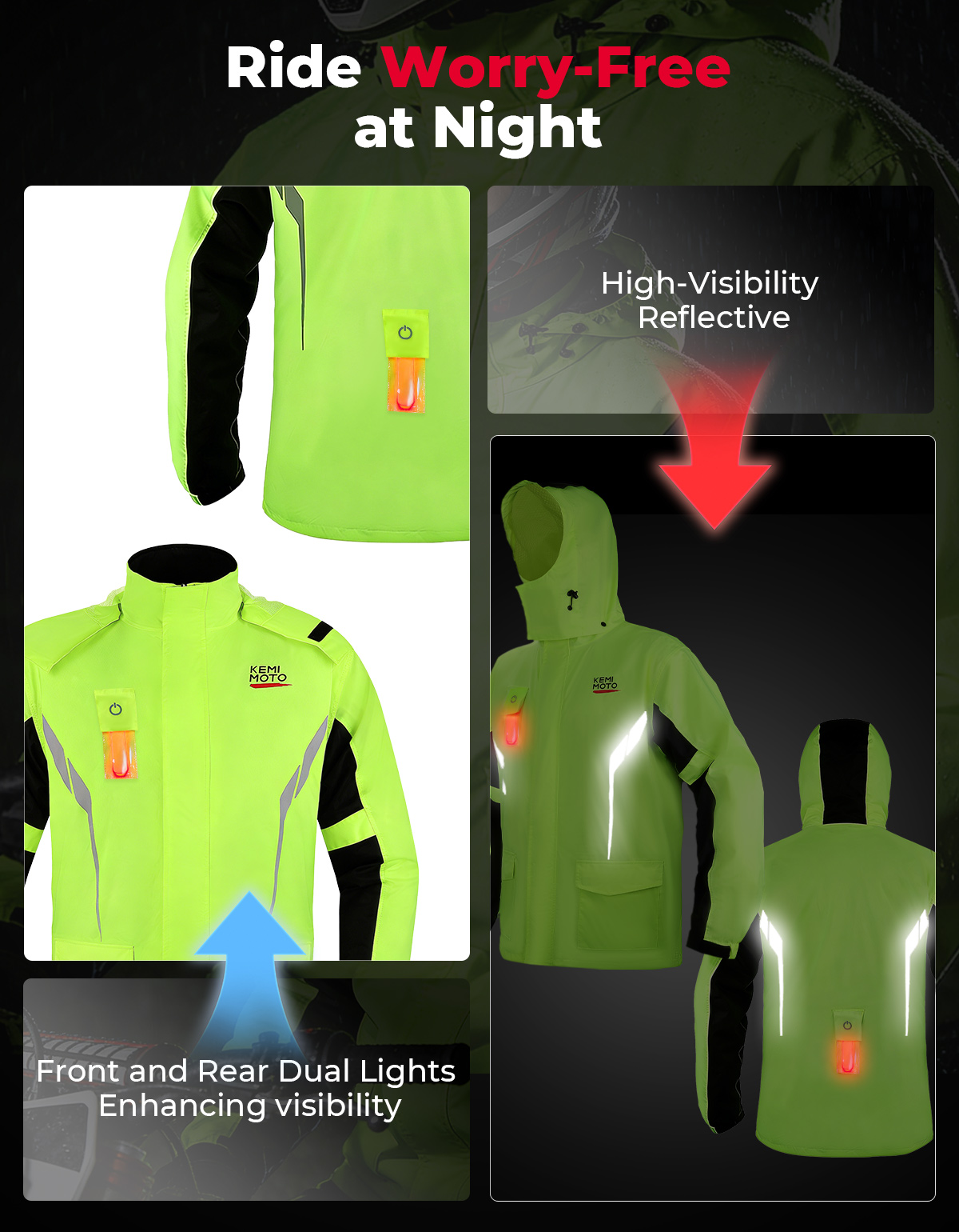 Waterproof Raincoat Set for Mo - Cycling Gear Jacket 评论和价格