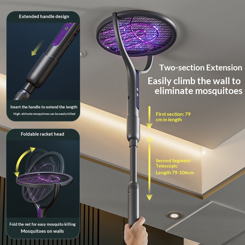 Rotating Head Bug Zapper Racke - Head Racket Boom 评论和价格