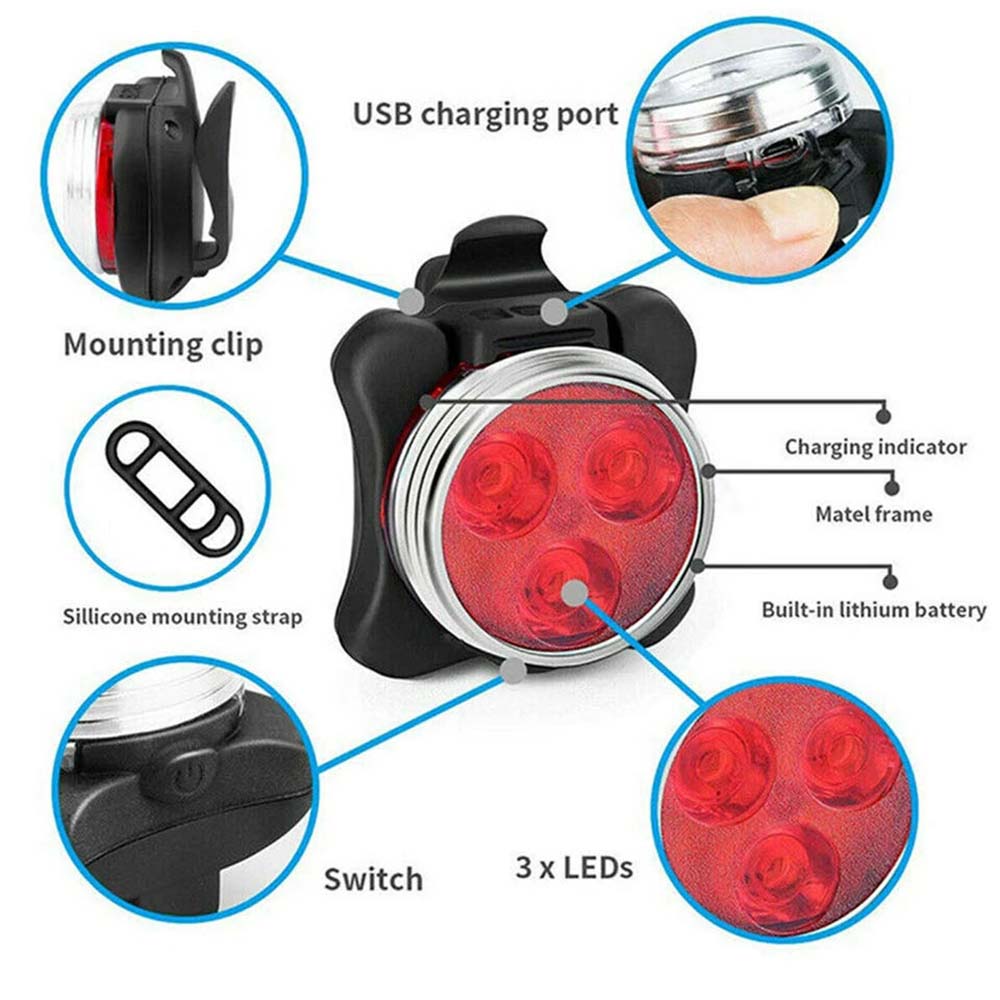 Bicycle Headlight Tail Light O - Cycling Gear Charging Station 评论和价格