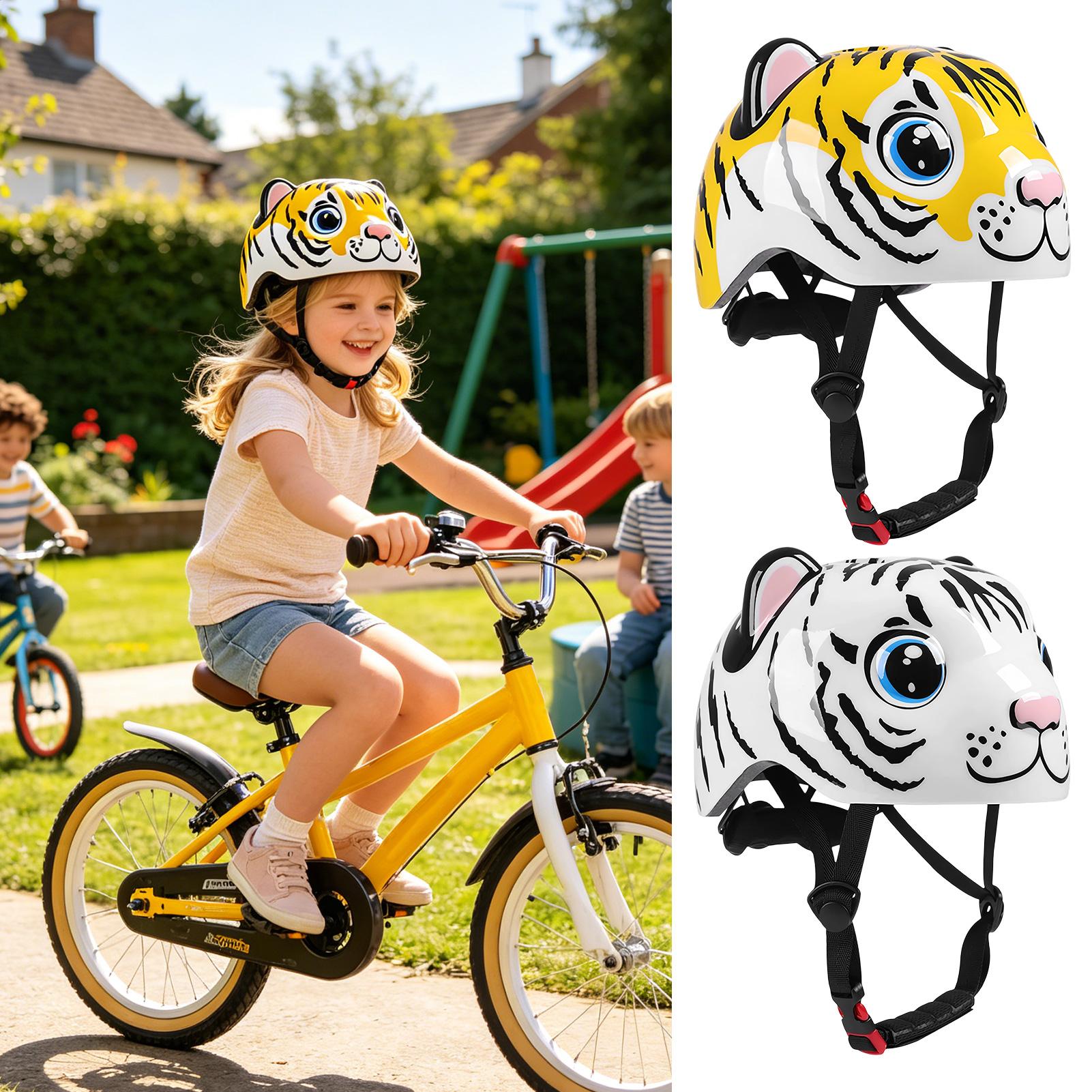 Kids Helmet Tiger Pattern Adju - Cycling Gear For Commuting 评论和价格