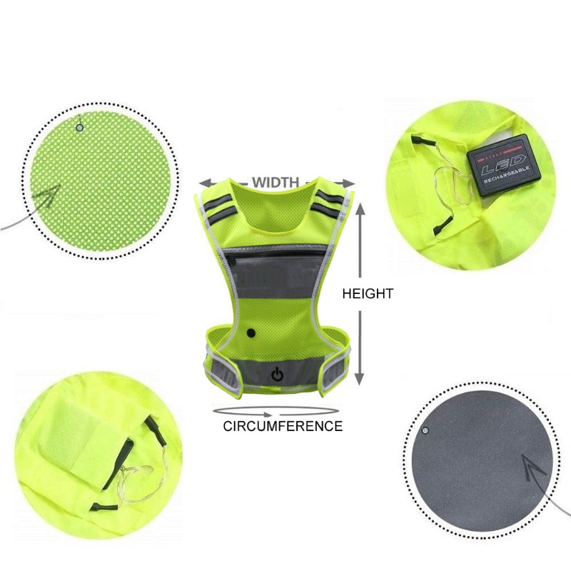 LED Light Up Sportswear Mesh F - Cycling Visibility Gear 评论和价格