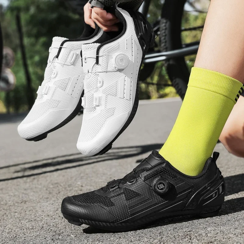 Road Cycling Shoes male Breath - Road Bike Cleats 评论和价格